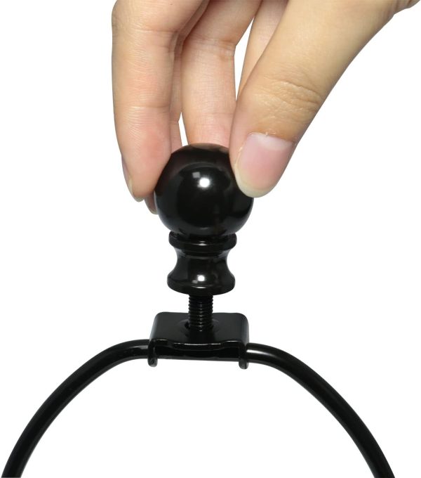 DGBRSM Lamp Harp Modern Black Cylindrical Finial-5