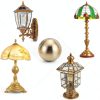 PATIKIL Brass Lamp Finials M10 Thread 1/4-27 Adapter Decor-5