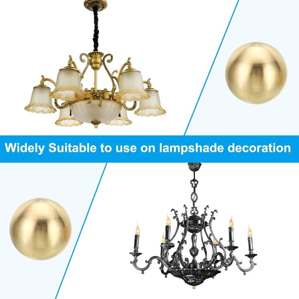PATIKIL Brass Lamp Finial M10 Thread 1/4-27 Adapter Decor-6