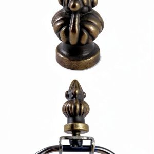 Antique Brass Lamp Finial WOYTTSYSM Dual Thread-0