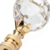 Lamp Finials Aspen Creative Clear Crystal Brass Plated 2-1