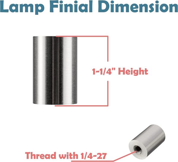 Brushed Nickel Lamp Finial Aspen Creative Modern-2