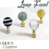Brushed Nickel Lamp Finial Aspen Creative Modern-4