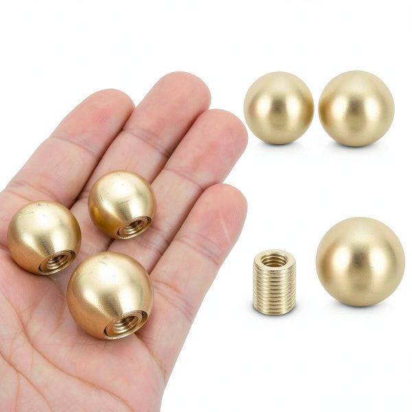 PATIKIL Brass Lamp Finials M10 Thread 1/4-27 Adapter Decor-2
