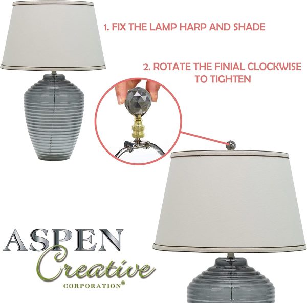Brushed Nickel Lamp Finial Aspen Creative Modern-3