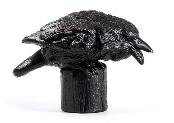 Raven Lamp Finial Weaseller Resin Gothic Halloween Decor-5