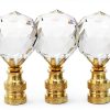 Lamp Finials Aspen Creative Clear Crystal Brass Plated 2-0