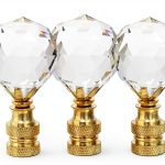 Lamp Finials Aspen Creative Clear Crystal Brass Plated 2-0