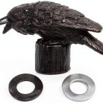 Raven Lamp Finial Weaseller Resin Gothic Halloween Decor-0