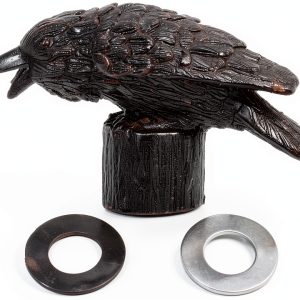 Raven Lamp Finial Weaseller Resin Gothic Halloween Decor-0