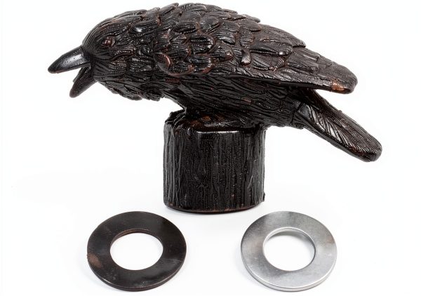 Raven Lamp Finial Weaseller Resin Gothic Halloween Decor-0
