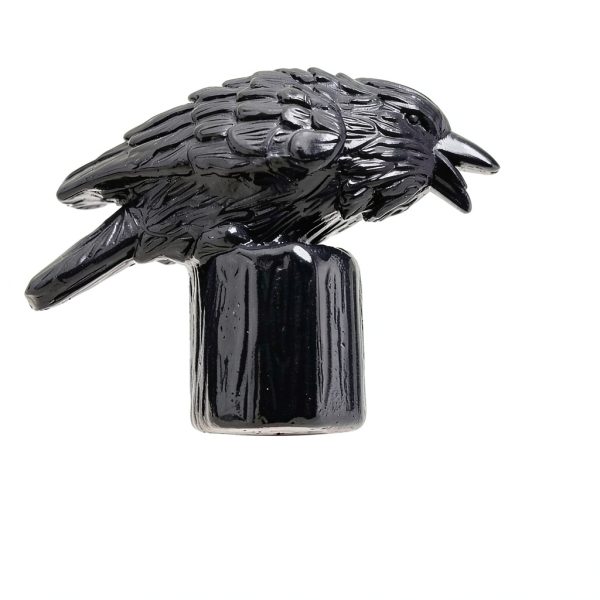 Raven Lamp Finial Weaseller Resin Gothic Halloween Decor-1