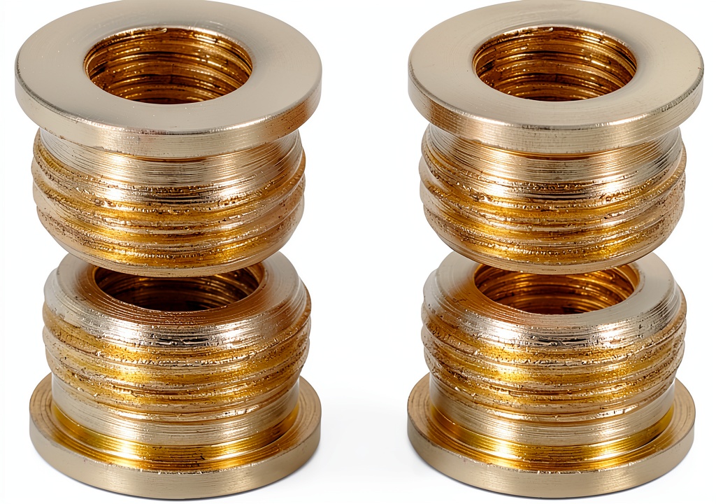 OMOBNU lamp finial adapter showing brass construction and thread details