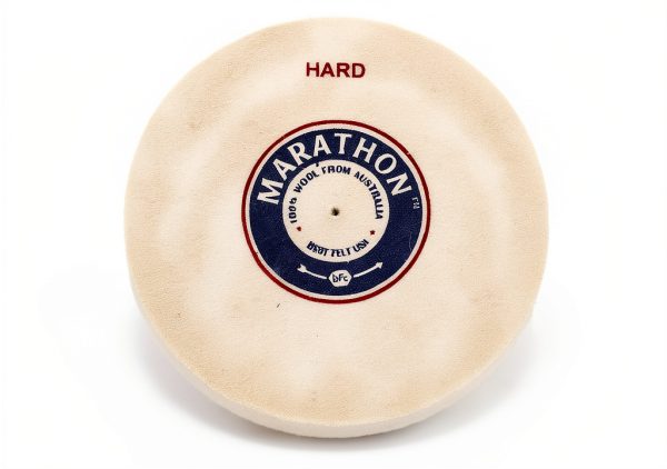 Marathon 4" x 1/2" Felt Polishing Wheel Hard Density 1/8" Arbor-0
