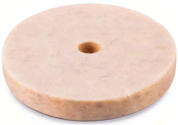 Wolfcraft Felt Buffing Pad 75mm x 10mm 60 Grit Medium for Drills-0