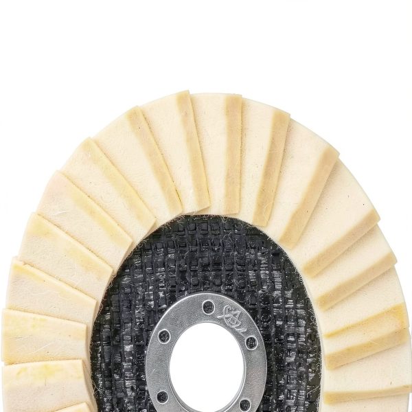 MOUDOAUER 2Pcs 4.5 Inch Wool Polishing Wheel Disc for Metal Marble-6