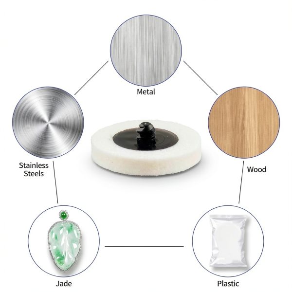 2 Inch Wool Polishing Wheels Shineboc 48 Pack Quick Change Set-5