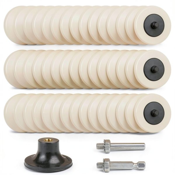 2 Inch Wool Polishing Wheels Shineboc 48 Pack Quick Change Set-0